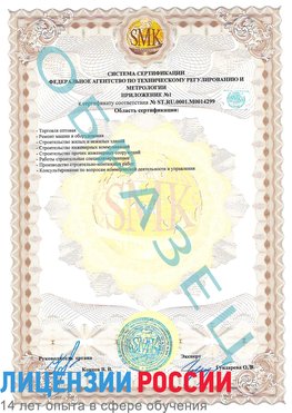 Образец сертификата соответствия (приложение) Новотроицк Сертификат ISO 14001